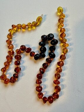 Amber Beaded Necklace - Honey and Cognac Tones
